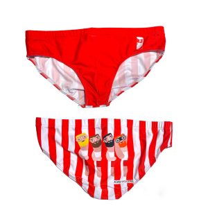 Slip vigilantes rayas rojo