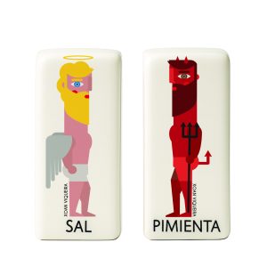 Salero y pimentero angel y demonio